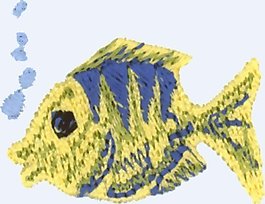 繡花 魚(yú)類 金黃色 青色 可愛(ài) 免費(fèi)素材