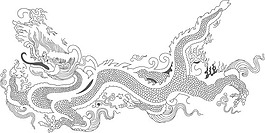 印花矢量圖 動物 龍 色彩 黑白色 免費素材