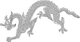 印花矢量圖 動物 龍 色彩 黑白色 免費素材