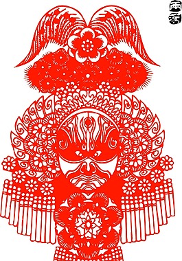 印花矢量圖 民族 臉譜 色彩 紅色 免費(fèi)素材