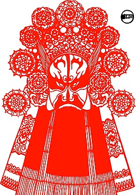 印花矢量圖 色彩 紅色 民族 臉譜 免費(fèi)素材