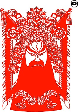 印花矢量圖 民族 臉譜 色彩 紅色 免費(fèi)素材