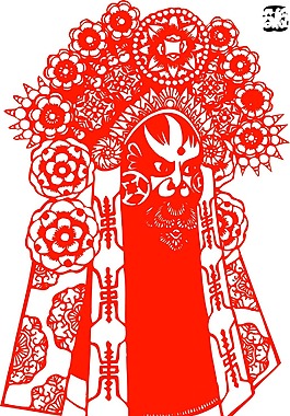 印花矢量圖 民族 臉譜 色彩 紅色 免費(fèi)素材