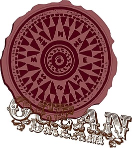 印花矢量圖 徽章標(biāo)記 色彩 棕色 白色 免費(fèi)素材
