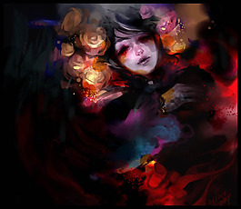 位圖 人物 少女 玫瑰花 色彩 免費(fèi)素材