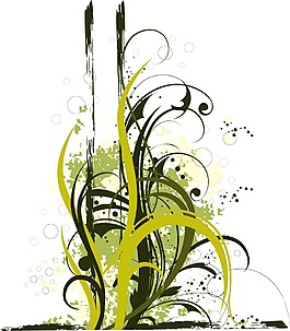 印花矢量圖 優(yōu)雅植物 樹 草 色彩 免費素材