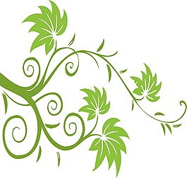 印花矢量圖 優(yōu)雅植物 樹 色彩 綠色 免費(fèi)素材