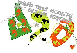 印花矢量圖 徽章標(biāo)記 色彩 紅色 綠色 免費(fèi)素材