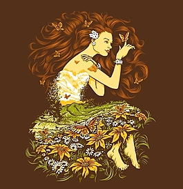 位圖 動(dòng)物 人物 女人 花 免費(fèi)素材
