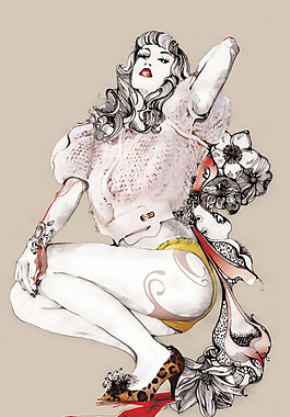 位圖 人物 女人 色彩 彩色 免費素材