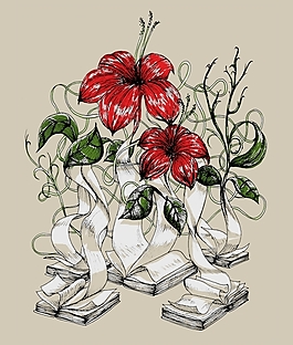 位圖 優(yōu)雅植物 紅花 色彩 白色 免費素材