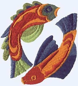 繡花 魚(yú) 紅色 免費(fèi)素材