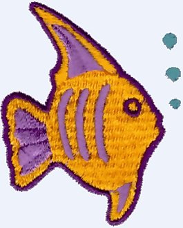繡花 魚 橘黃色 免費素材