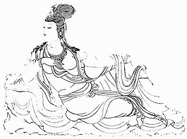 繡花 花邊 古代美女 免費素材