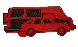 繡花 汽車 黑色 紅色 免費素材