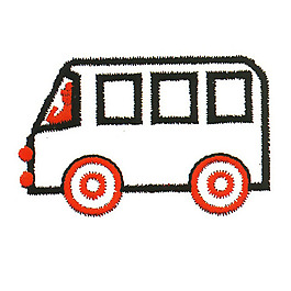 繡花 公交車 十字繡 免費素材