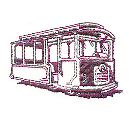 繡花 公交車 十字繡 免費素材