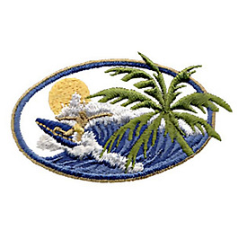 繡花 椰樹 月亮 潮汐 免費(fèi)素材