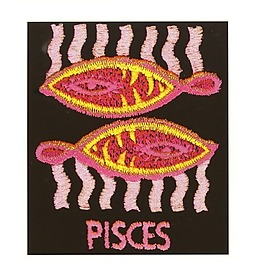 绣花 鱼 文字 英文 pisces 免费素材