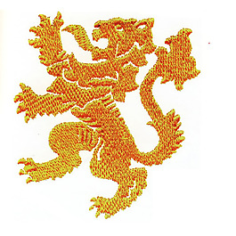 繡花 動(dòng)物 獅子 色彩 橙色 免費(fèi)素材