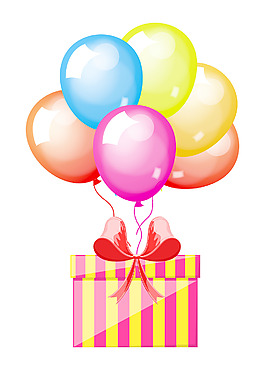 彩色禮品盒ballooons