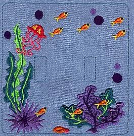 繡花 動(dòng)物 魚 色彩 五顏六色 免費(fèi)素材