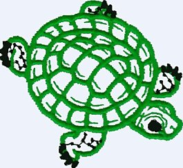 繡花 動物 色彩 黑色 綠色 免費素材