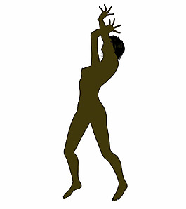 一個(gè)假扮女人剪影