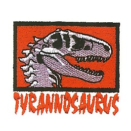 繡花 動物 文字 英文 tyranndsaurus 免費素材
