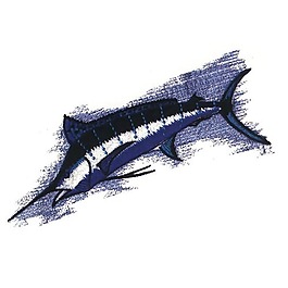 繡花 動(dòng)物 魚 色彩 藍(lán)色 免費(fèi)素材