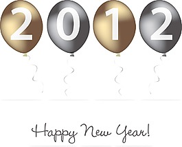 2012快樂的新年賀卡矢量格式