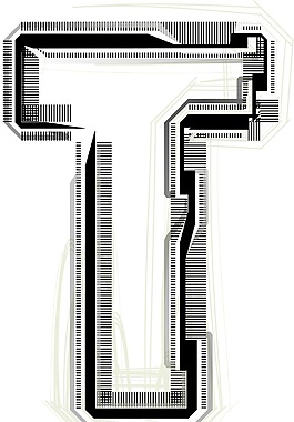 技术字体字母T