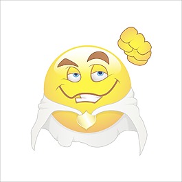 微笑符號面矢量超級英雄