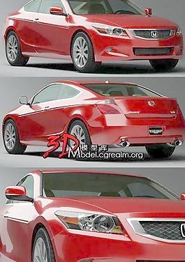 雅阁 ACCORD COUPE 红色轿车
