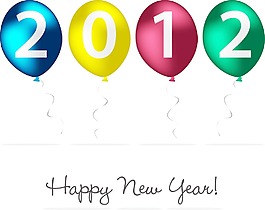 2012快樂的新年賀卡矢量格式