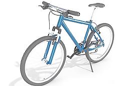 深藍(lán)色自行車整體模型01