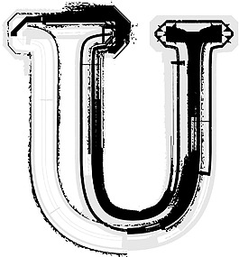 垃圾字體字母U