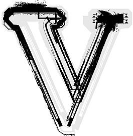垃圾字體的字母V