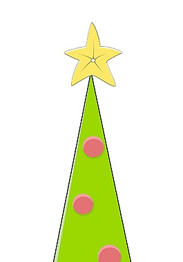 卡通圣誕樹 圣誕矢量插畫
