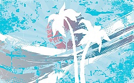 夏天垃圾背景矢量插畫