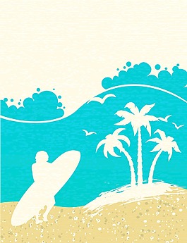 夏季背景矢量插畫