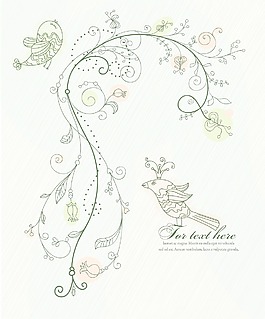 春天背景矢量插畫