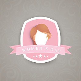 三八婦女節(jié)賀卡或海報(bào)和一個(gè)女孩插畫設(shè)計(jì)