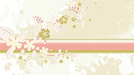 秋天的花卉背景矢量