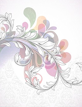 舊貨花卉背景矢量