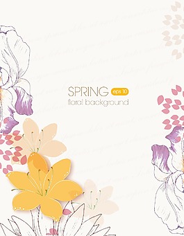 花卉背景矢量插圖