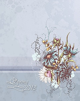 花卉矢量插圖