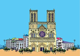 手繪建筑