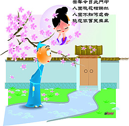 西厢记矢量图