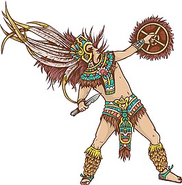 向量的阿兹特克武士